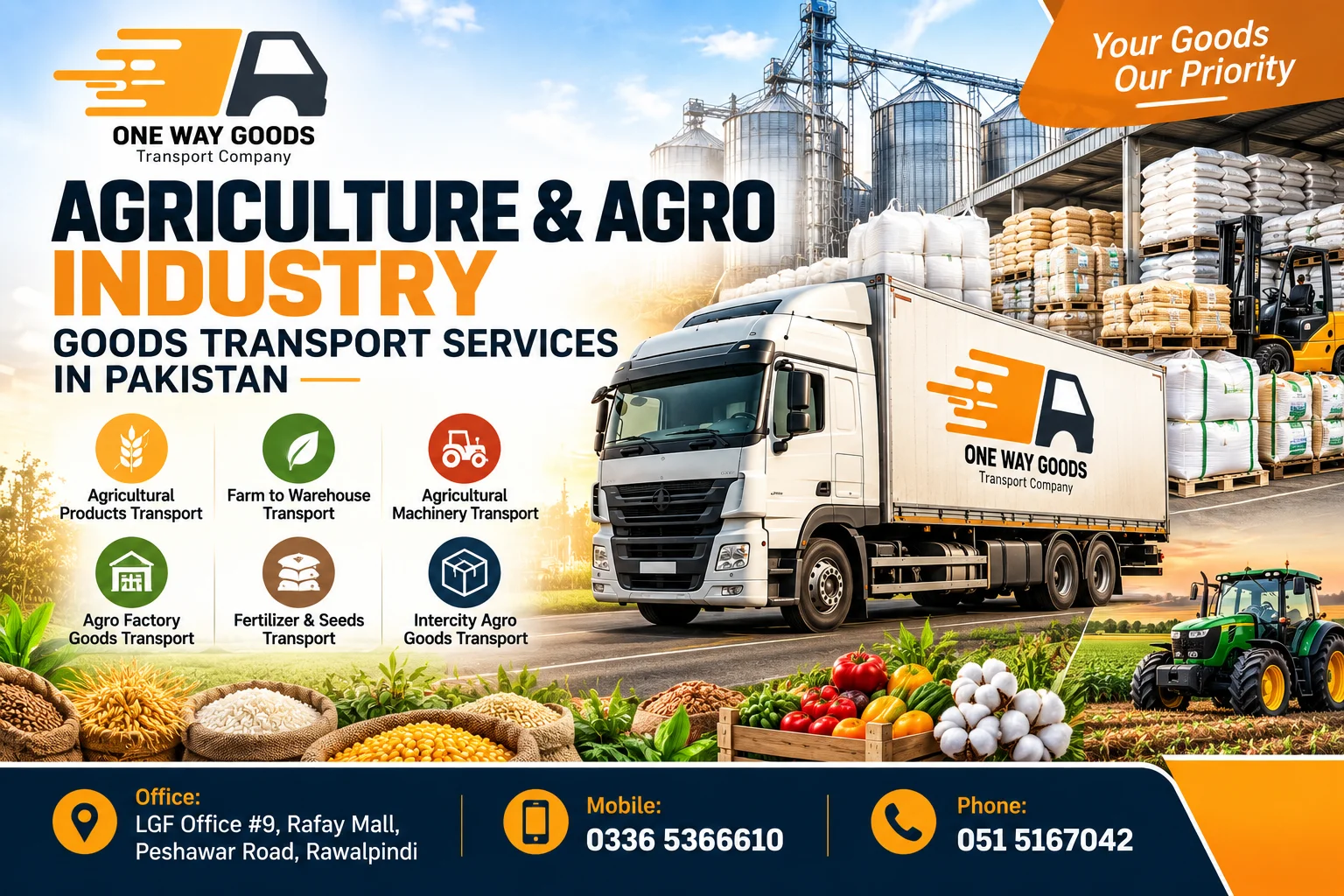 Agriculture & Agro Industry Goods Transport in Pakistan