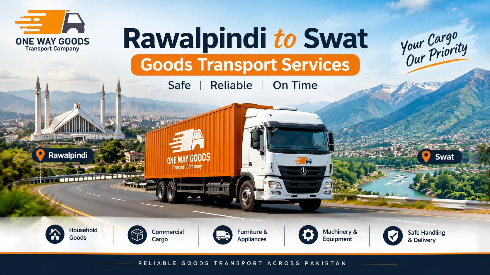 Reliable Goods Transport from Rawalpindi to Swat