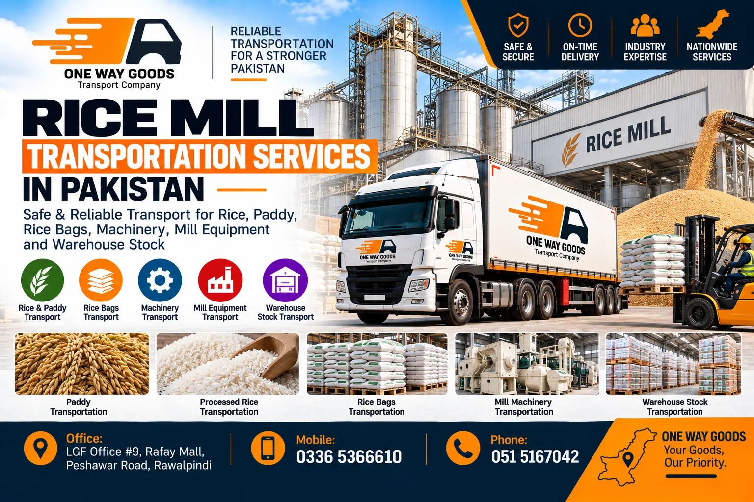 Rice Mill Transportation Services in Pakistan