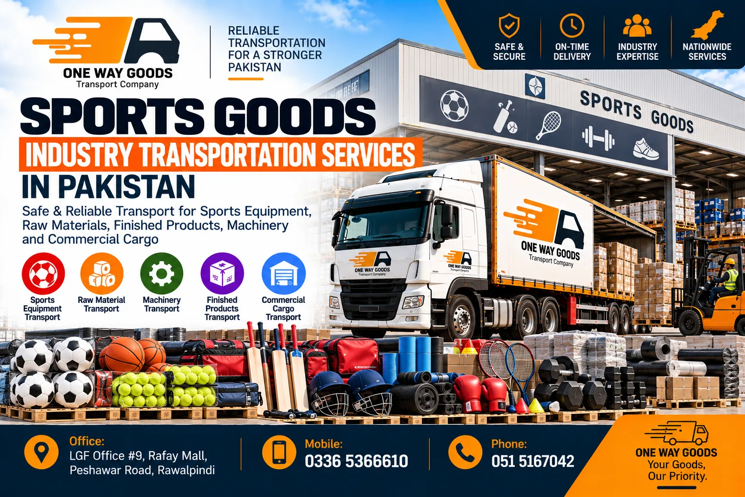 Sports Goods Industry Transportation Services in Pakistan